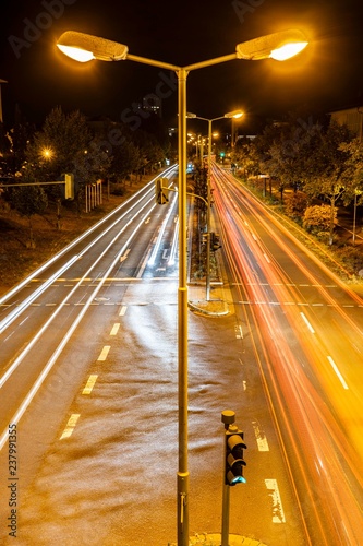 urban road at night