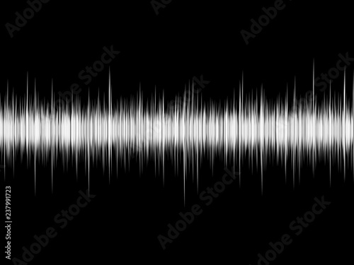 Sound wave on the black background