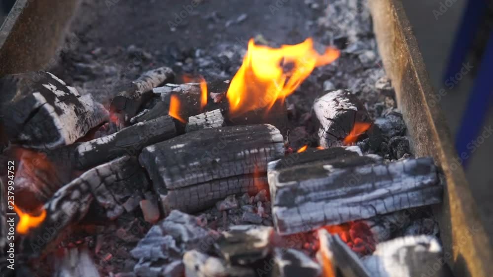 Burning fire and bright coals. Fire background Burning fire and bright coals. Fire background