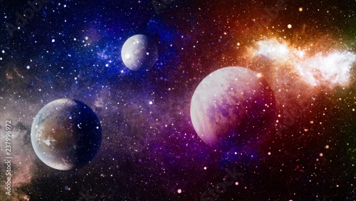 Fototapeta Naklejka Na Ścianę i Meble -  Fiery explosion in space. Abstract illustration of universe. Elements of this image furnished by NASA