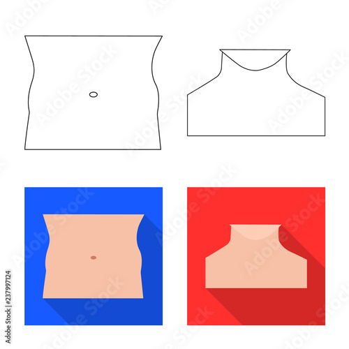 Isolated object of human and part sign. Collection of human and woman stock vector illustration.