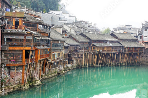 Fenghuang Ancient Town , One of most famous ancient town in Hunan China.