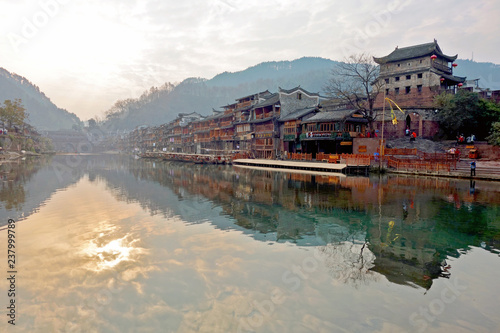 Fenghuang Ancient Town , One of most famous ancient town in Hunan China.