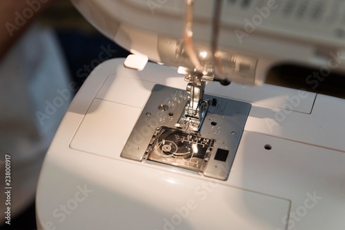 sewing maching close up