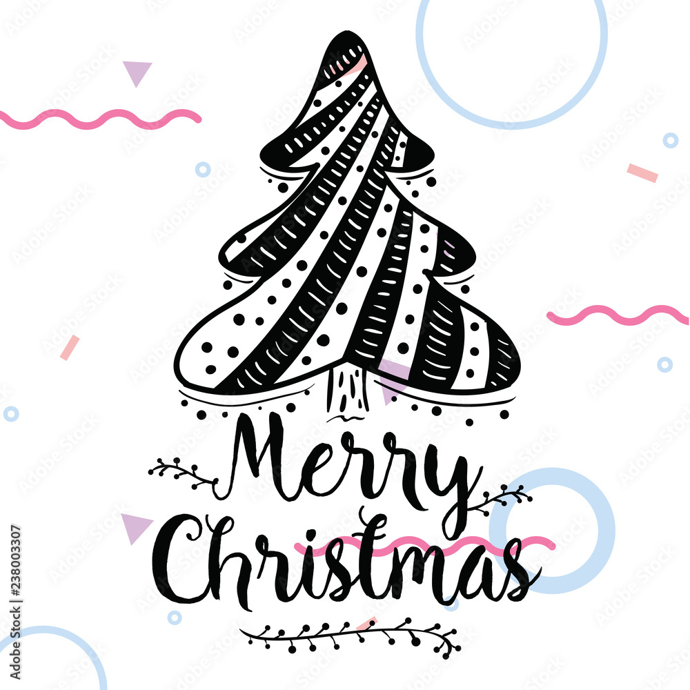 Merry Christmas typography. Merry Christmas typography.