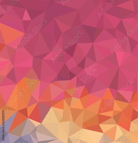 Low Poly abstract background with colorful triangular polygons with a brilliant