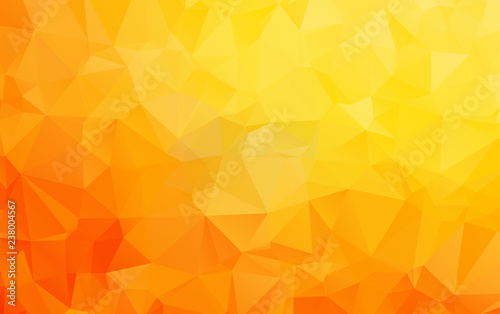 Light Orange polygonal illustration, which consist of triangles. Geometric background in Origami style with gradient. Triangular design for your business