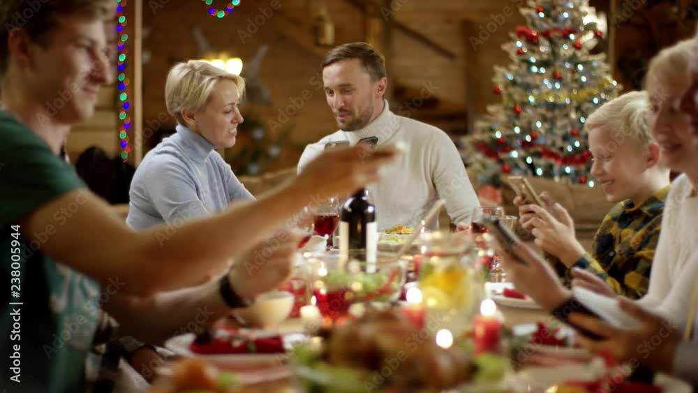 Modern family Christmas evening Modern family Christmas evening