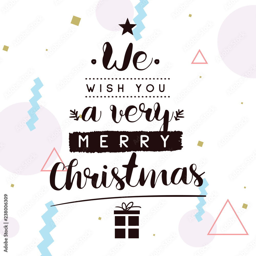 Obraz premium Merry Christmas typography.