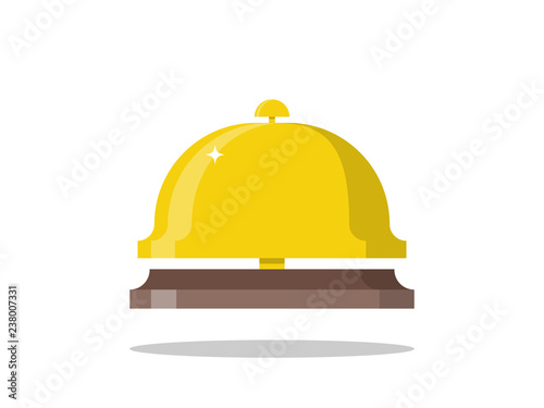 Service bell. Service bell, flat design style. Vector Icon illustration Bell hotel