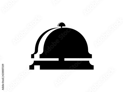 Service bell. Service bell, flat design style. Vector Icon illustration Bell hotel