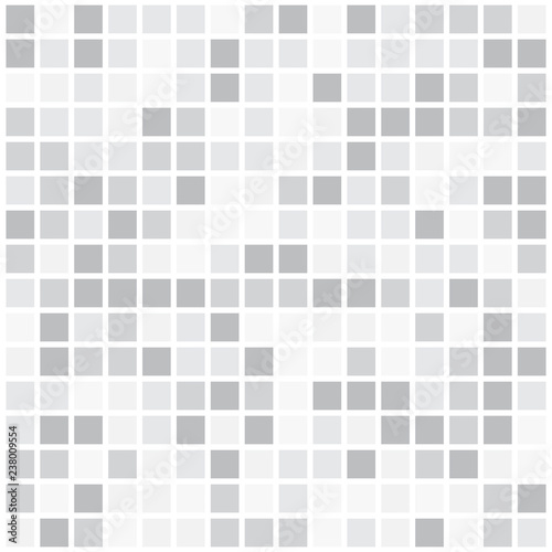 white and Gray colors abstract square pixel mosaic background