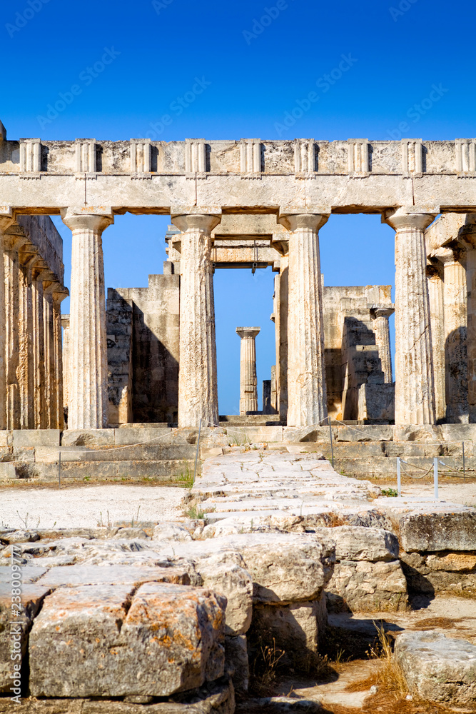 Aphaia temple on Crete Island in Greece Aphaia temple on Crete Island in Greece