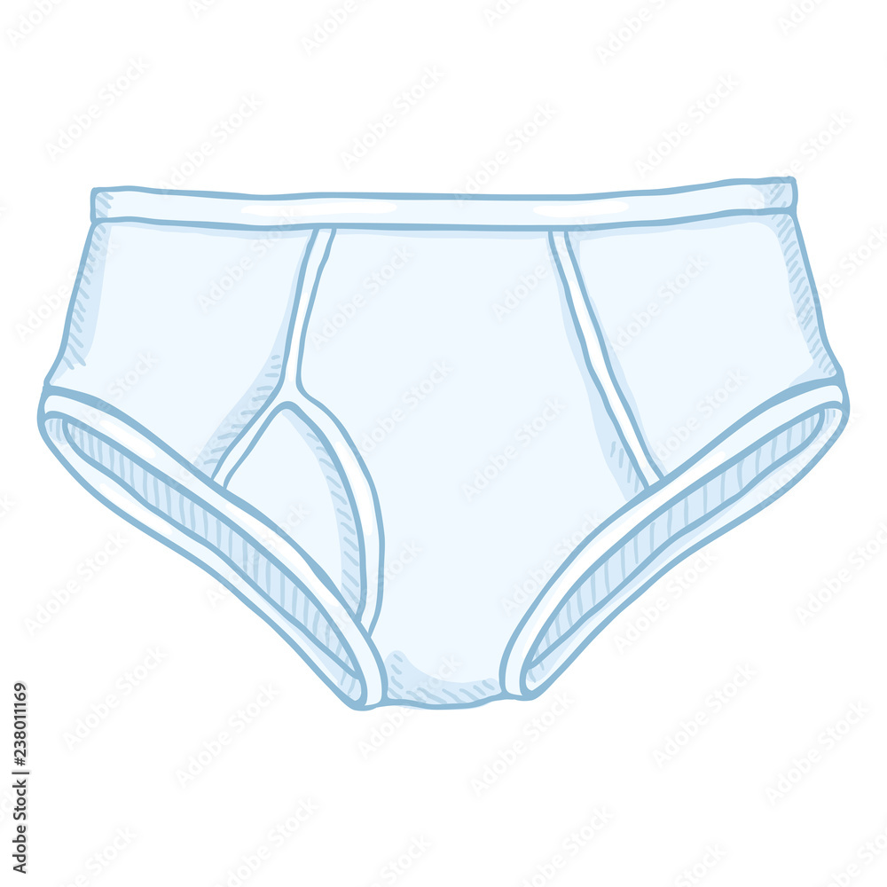 Vector Cartoon White Mens Underwear. Male Briefs. Stock Vector | Adobe Stock
