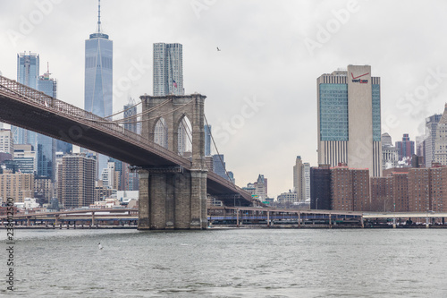 View on Brooklyn bridge and Manhattan © A_Skorobogatova