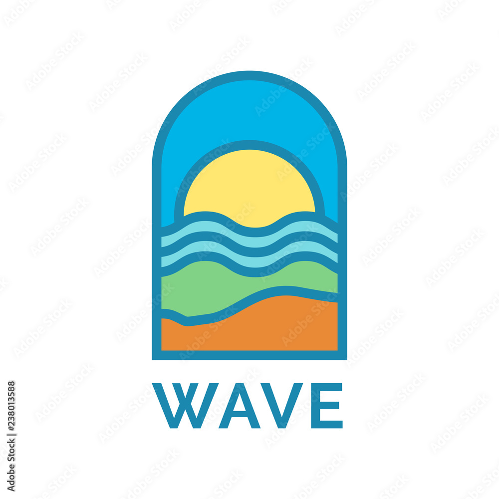 Wave Logo Design Inspiration, Vector illustration