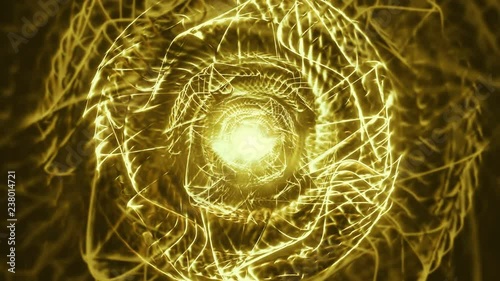 Thornz Gold - 60fps 4k Psychedelic Organic Pattern Video Background Loop // An excentric video loop starring organic fast morphing golden shapes that resemble thorns or barbed wire.
