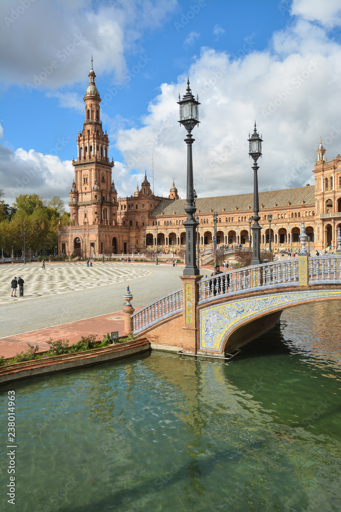 Plaza of Spain in Seville, the capital of Andalusia.