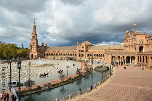 Plaza of Spain in Seville  the capital of Andalusia.
