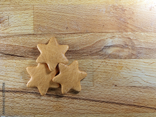 Christmas gingerbread stars cookie