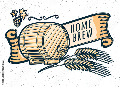 Home brew beer emblem