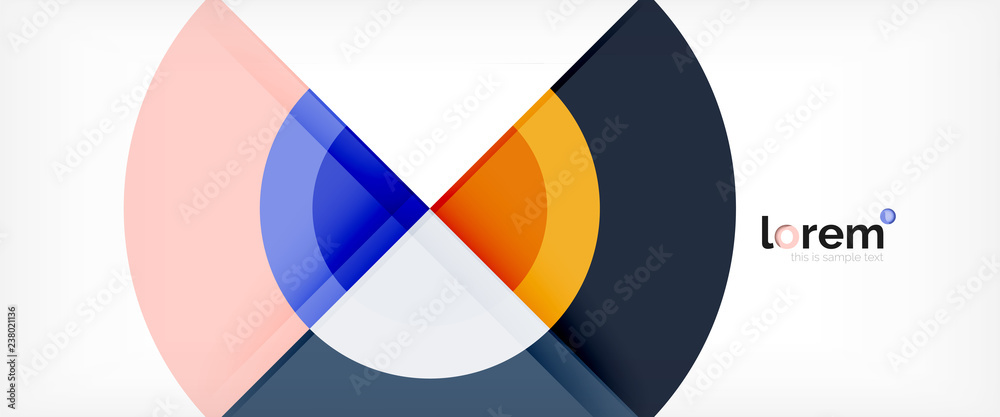 Modern geometric circles abstract background, colorful round shapes with shadow effects Modern geometric circles abstract background, colorful round shapes with shadow effects