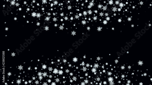 Falling Snow Background. Festive Christmas card design. Bbright, White, Shimmer, Glowing, Scatter, Falling background. Dark base.