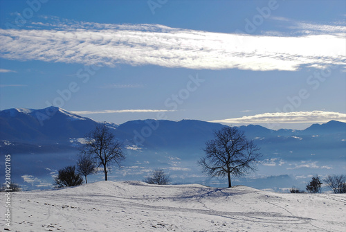 la valle Bellunese,Italia,un bellissimo giorno invernale
