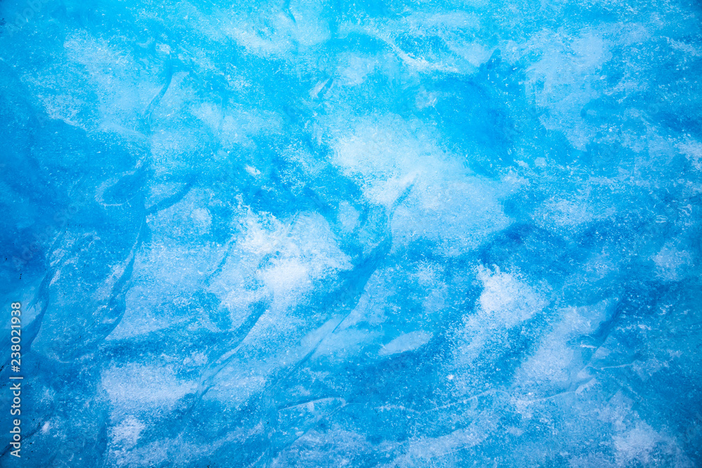Blue ice texture captured in Iceland to use as a graphical background