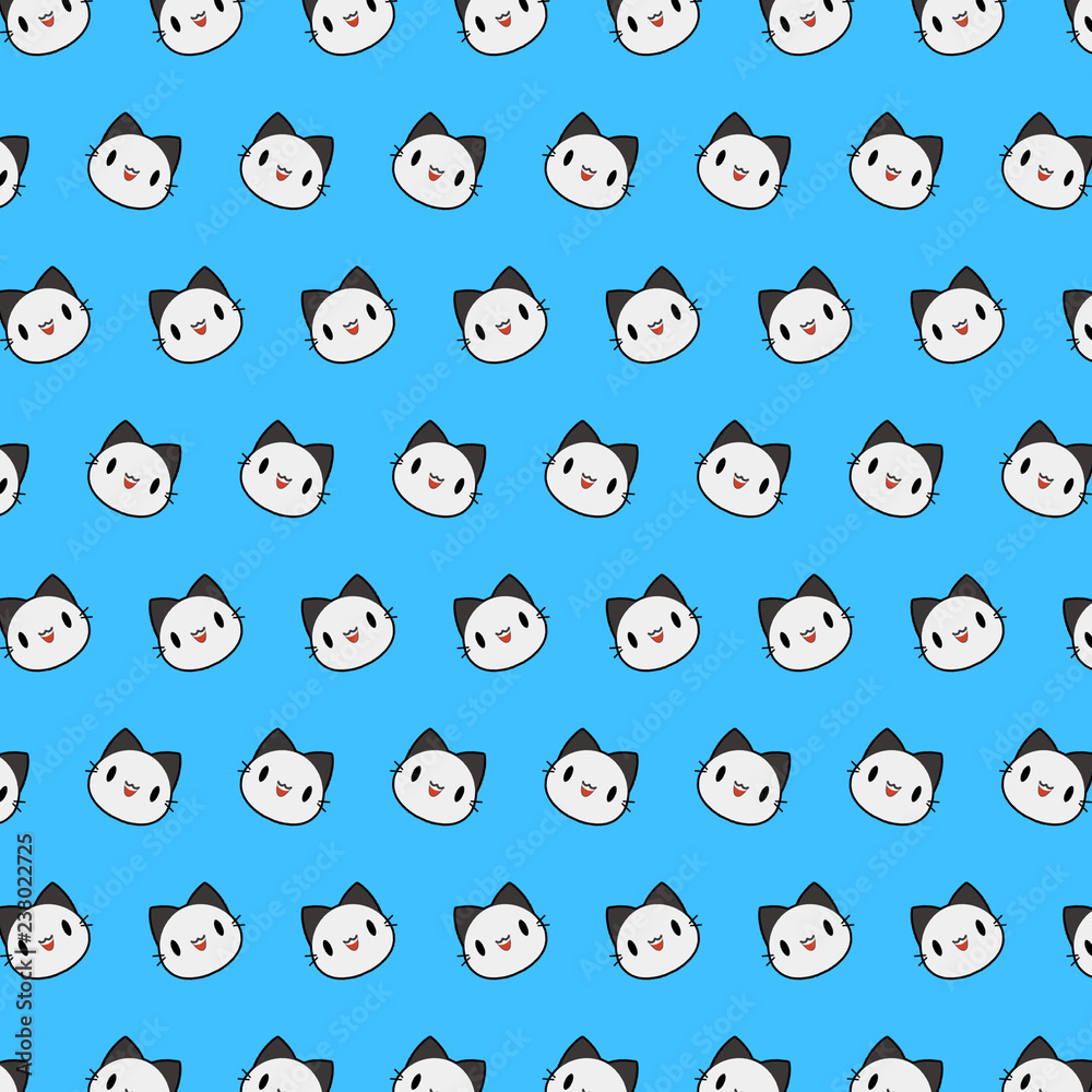 Street cat - emoji pattern 05