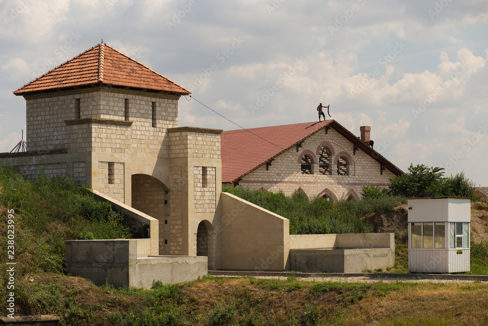 Bender fortress. An architectural monument of Eastern Europe. The Ottoman citadel. Improvement and reconstruction of the historical monument. Moldova.