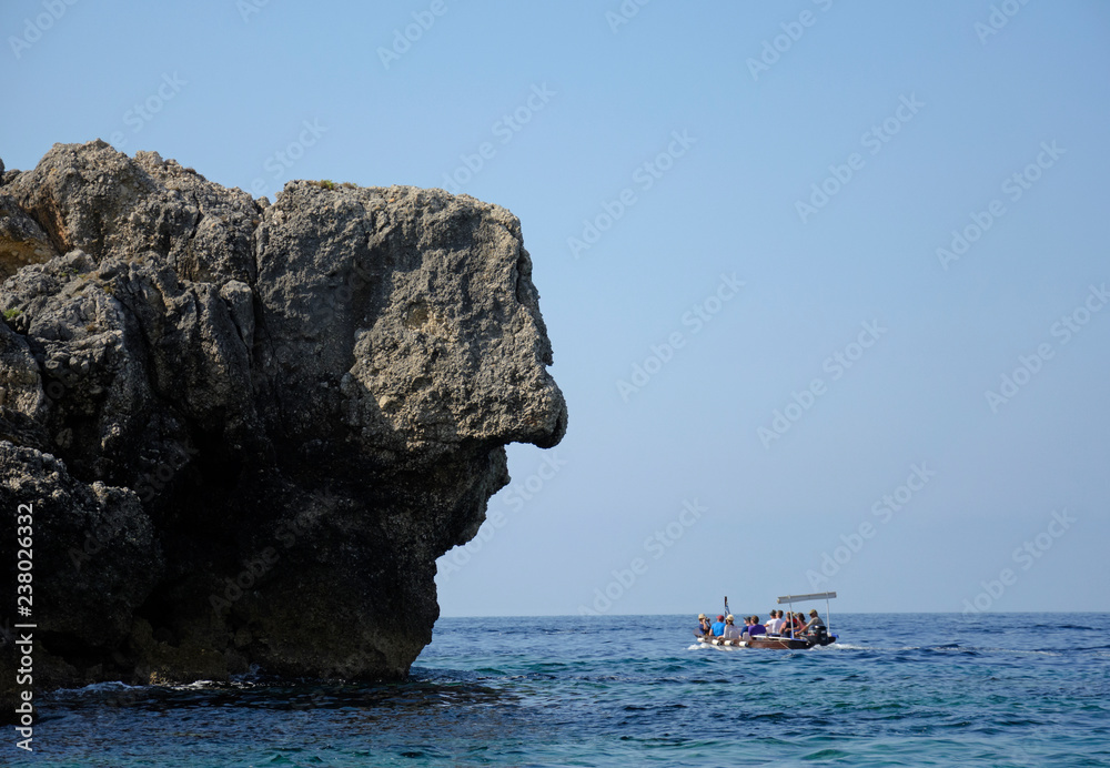 boat cruise of the Paleokastritsa coast, Corfu (Ionian Islands, Greece) boat cruise of the Paleokastritsa coast, Corfu (Ionian Islands, Greece)