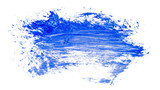 Blue watercolor stain on white background isolated. hand drawing.