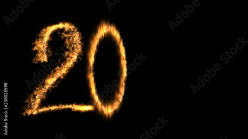 Fire Numbers of a New Year 2019 - Twenty Nineteen photo