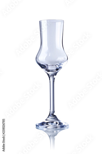 empty glass isolated on white photo