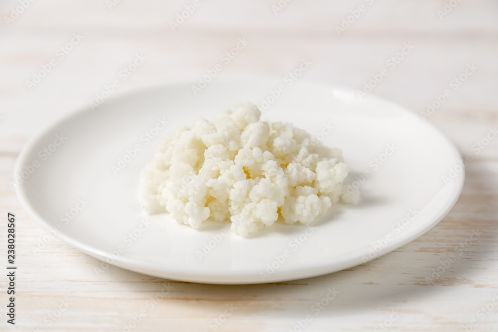 Tibetan kefir milk mushroom on white background. Tibetan kefir milk mushroom on white background.