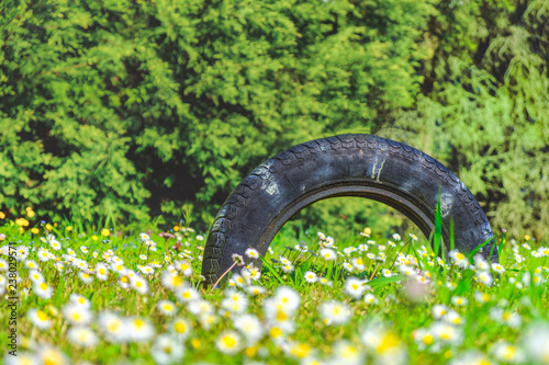 summer tire background tread worn nature