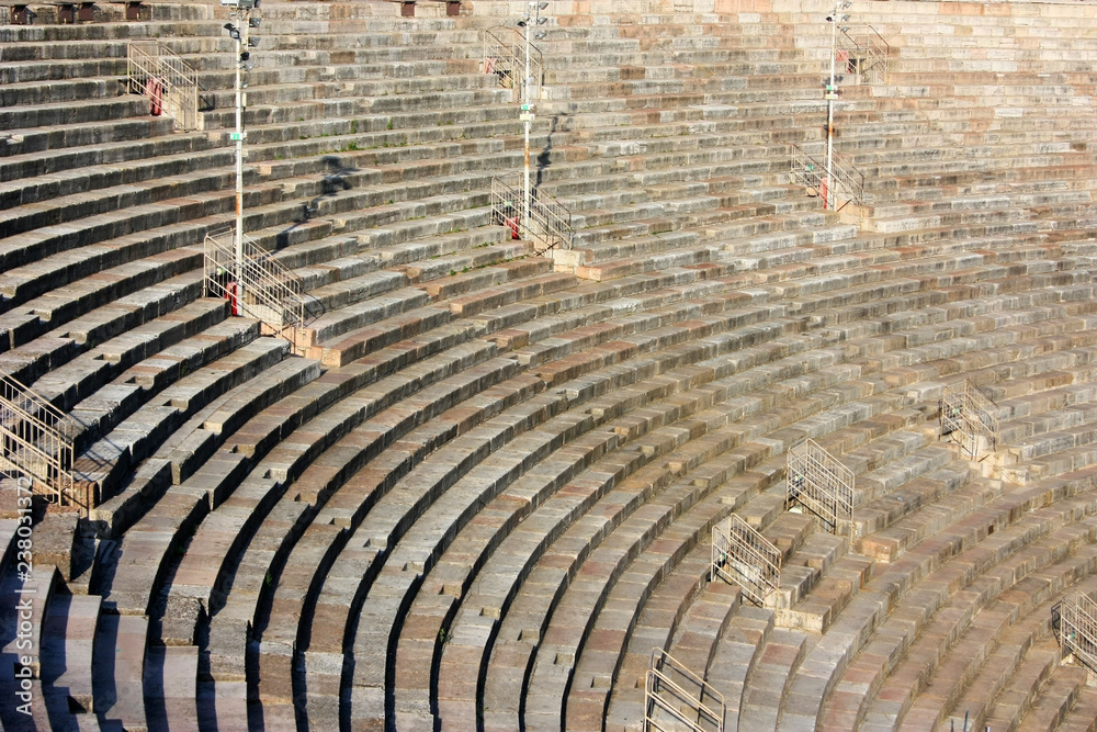 Fototapeta premium Stone steps of the Arena in Verona, Italy