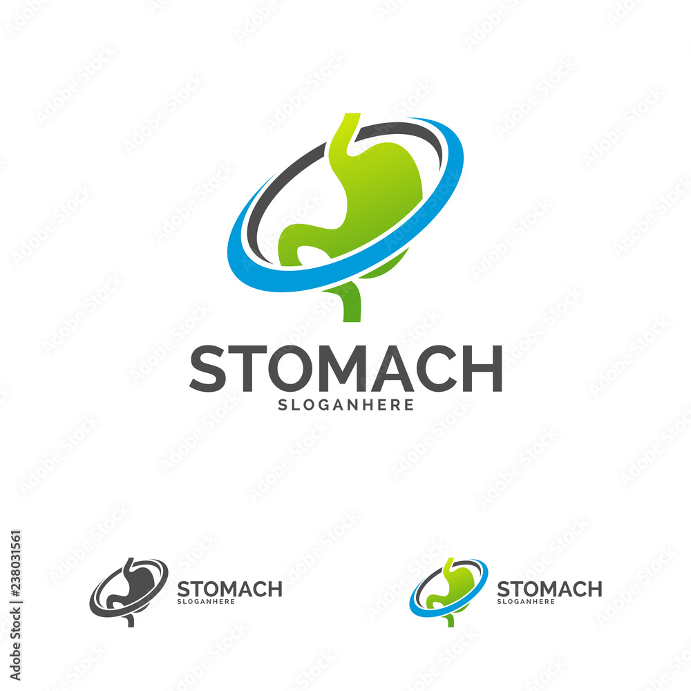 Fototapeta premium Stomach Logo Template Design Vector, Stomach Care logo Design Concept Vector