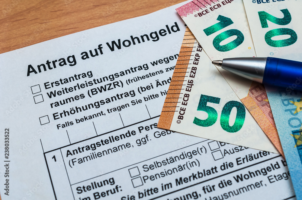 Wohngeld beantragen Stock-Foto | Adobe Stock