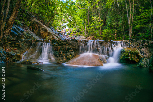 Fototapeta Naklejka Na Ścianę i Meble -  The Paradise Waterfalls at Koh Phangan Thailand