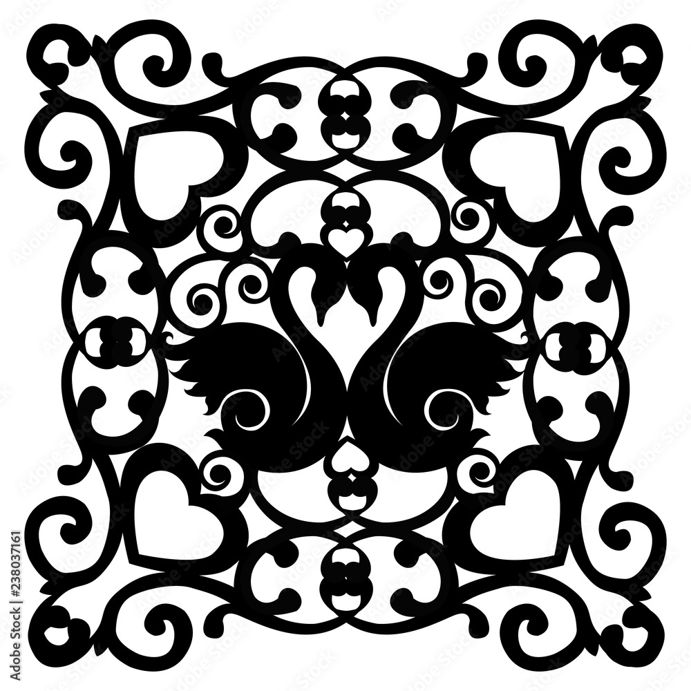 Fototapeta premium template for cards for laser cutting