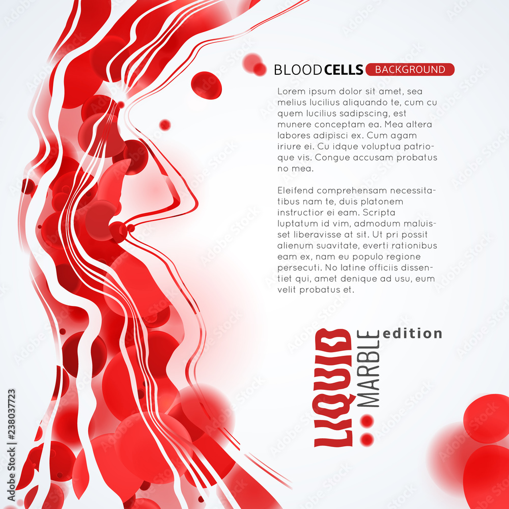 Blood cells liquid flow