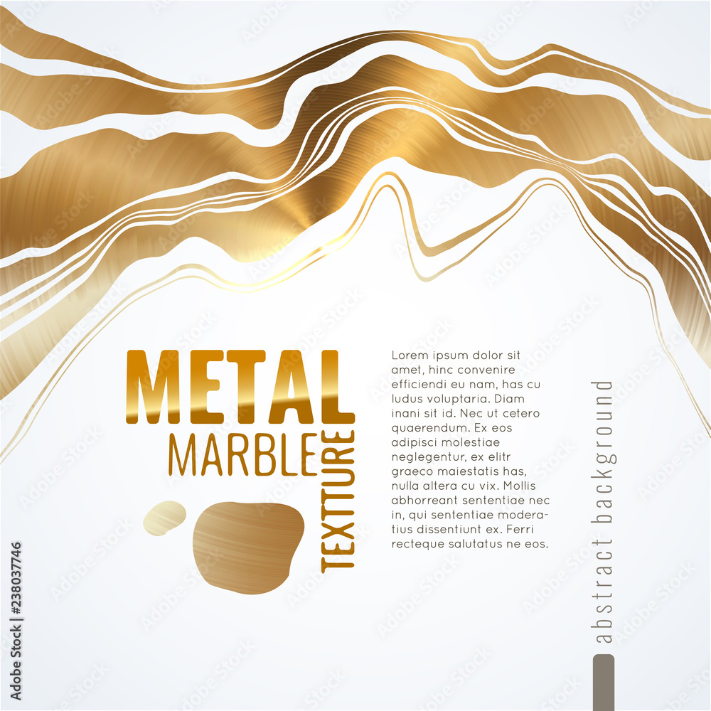 Liquid Marble with golden texture background