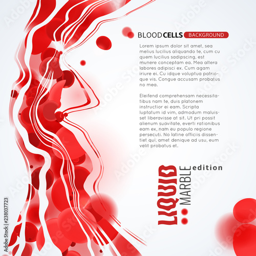 Obraz na płótnie Blood cells liquid flow w salonie