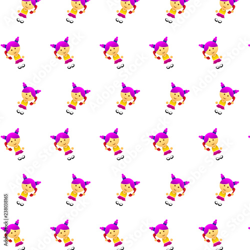 Little boy & girl - sticker pattern 07