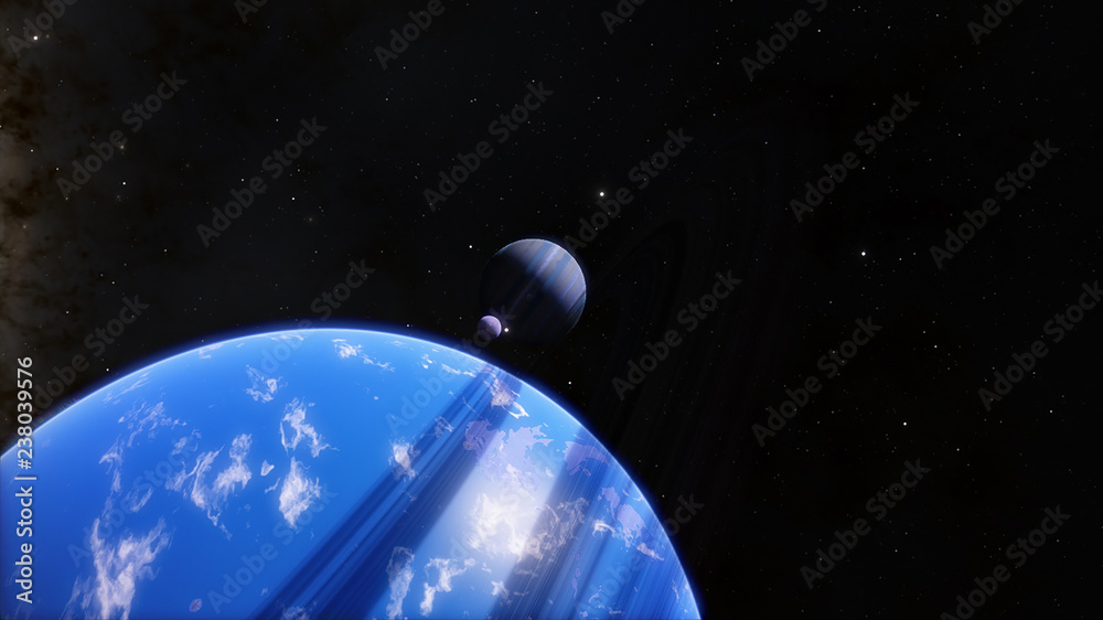 Planet in the space. Colorful art. Solar system. Gradient color. Space wallpaper. Elements of this image furnished by NASA Planet in the space. Colorful art. Solar system. Gradient color. Space wallpaper. Elements of this image furnished by NASA