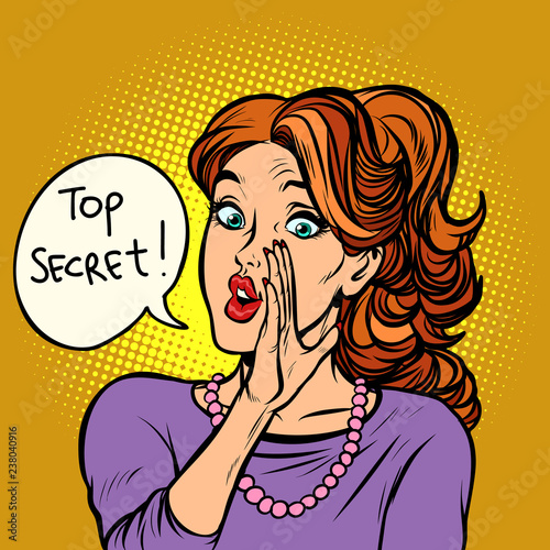 top secret. women gossip rumor