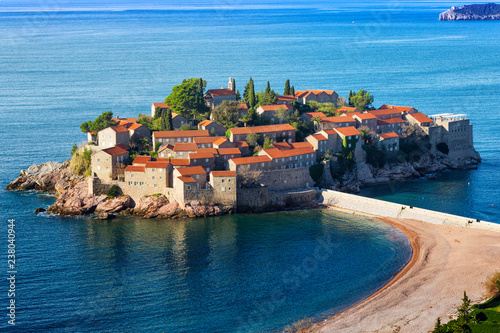 Sveti Stefan island in Budva, Montenegro