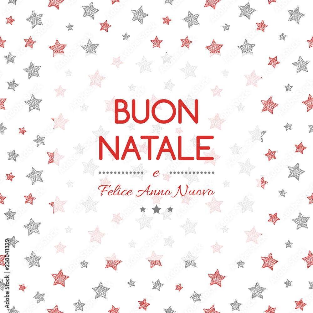 Buon Natale - translated from italian as Merry Christmas. Vector
